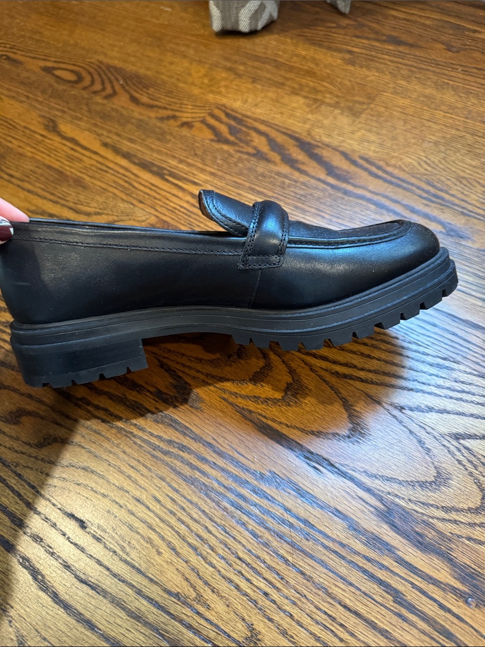 Madewell The Bradley Black Lug-Sole Loafers